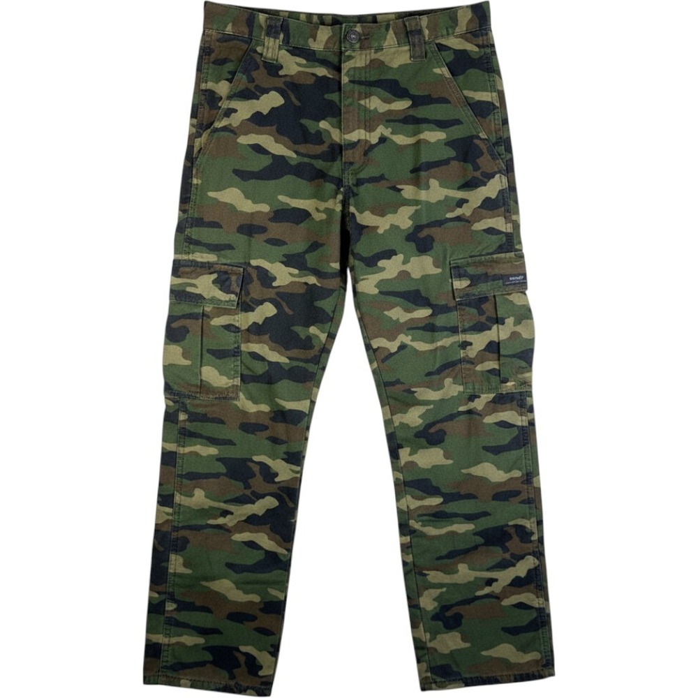 Wrangler Camo Cargo Pants Men 29x30 Fleece Lined Relaxed‎ Fit Green Hunting